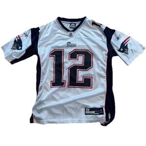Reebok Authentic Tom Brady New England Patriots #12 Jersey Size Large